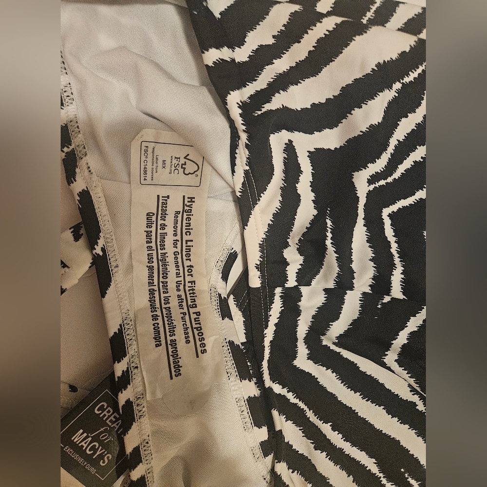 Salt Plus Cove-  Women's 16-18 Zebra Print Cutout Swimsuit NWT - Picture 11 of 11